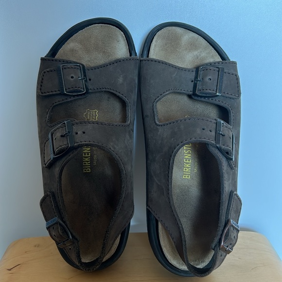 Birkenstock Nubuck Nebraska Strapped Sandals - Picture 7 of 10